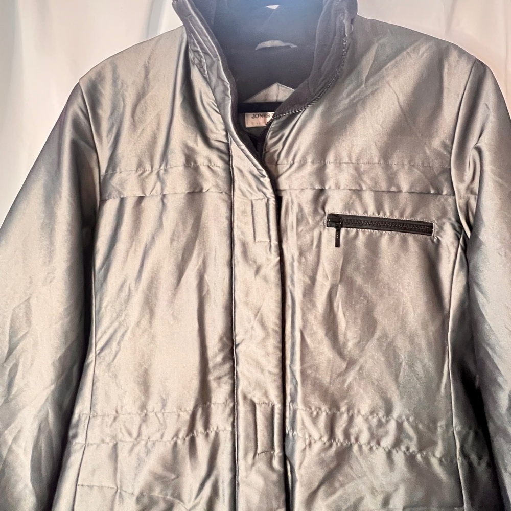 Jones New York Metallic Grey Coat - Size S - Picture 4 of 14